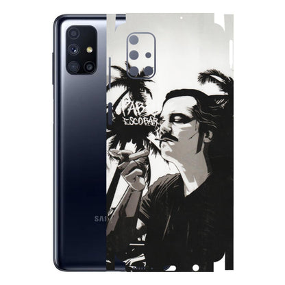 Samsung M/F/Note/Flip and C Phone Skins (All Models) - Pab Escobar - Transparent Finish (T-05) Samsung Galaxy M51
