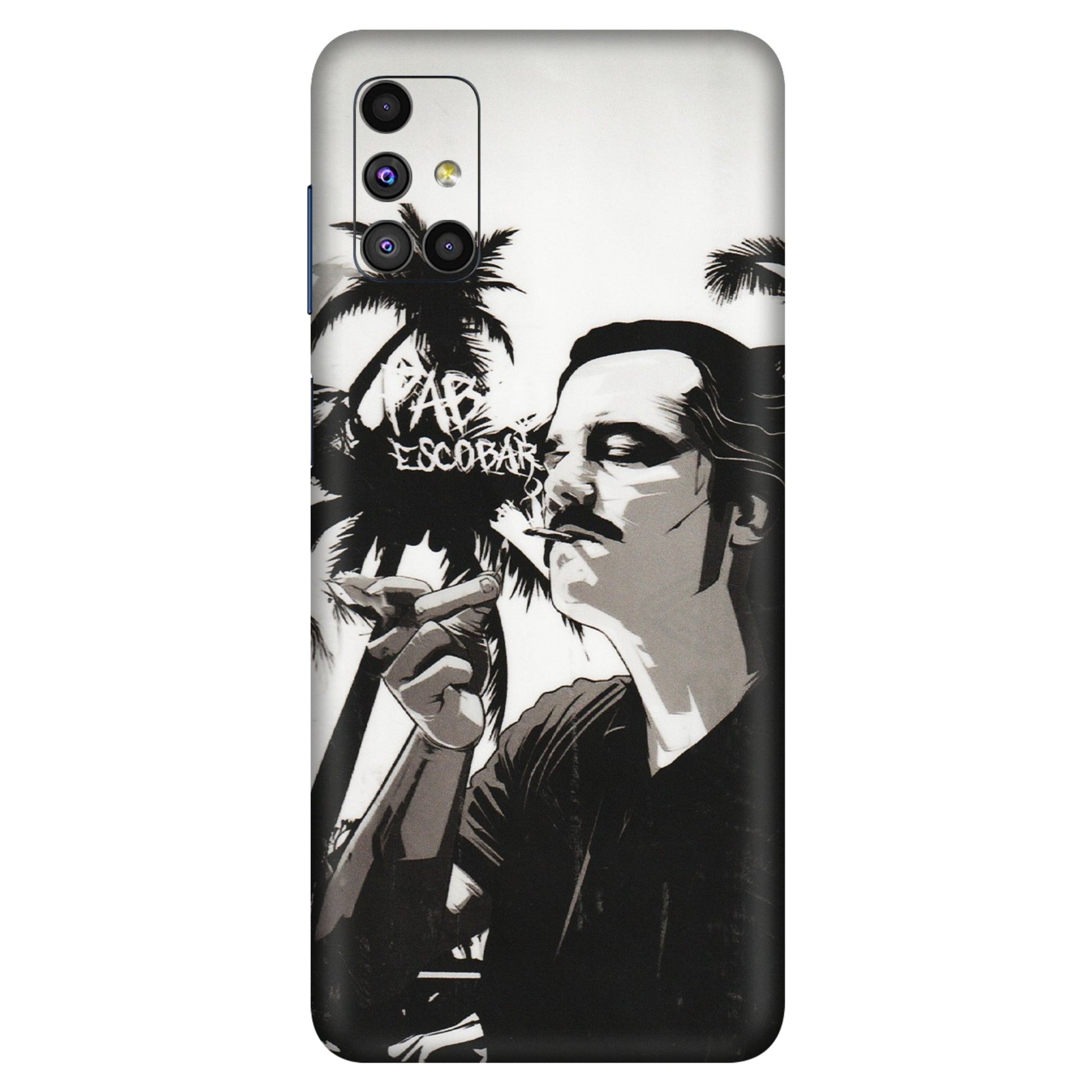 Samsung M/F/Note/Flip and C Phone Skins (All Models) - Pab Escobar - Transparent Finish (T-05) Samsung Galaxy M51