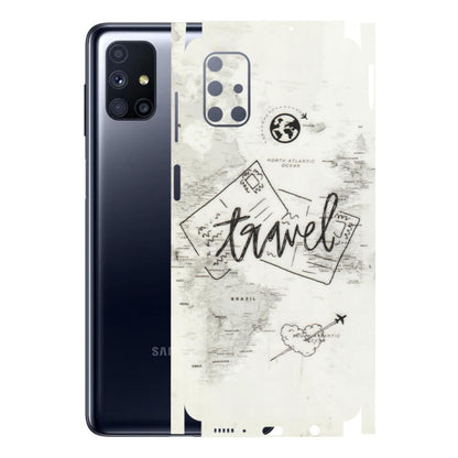 Samsung M/F/Note/Flip and C Phone Skins (All Models) - Travel Ticket - Transparent Finish (T-06) Samsung Galaxy M51