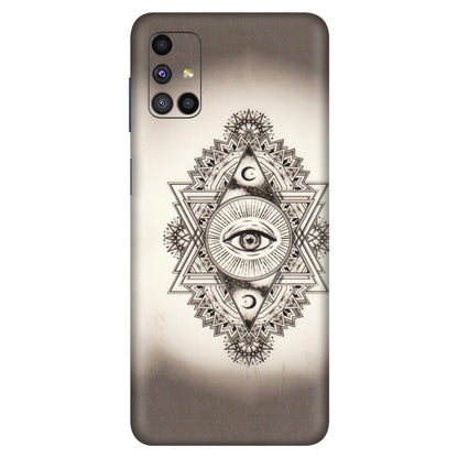 Samsung M/F/Note/Flip and C Phone Skins (All Models) - Illuminati Great Eye - Transparent Finish (T-14) Samsung Galaxy M51