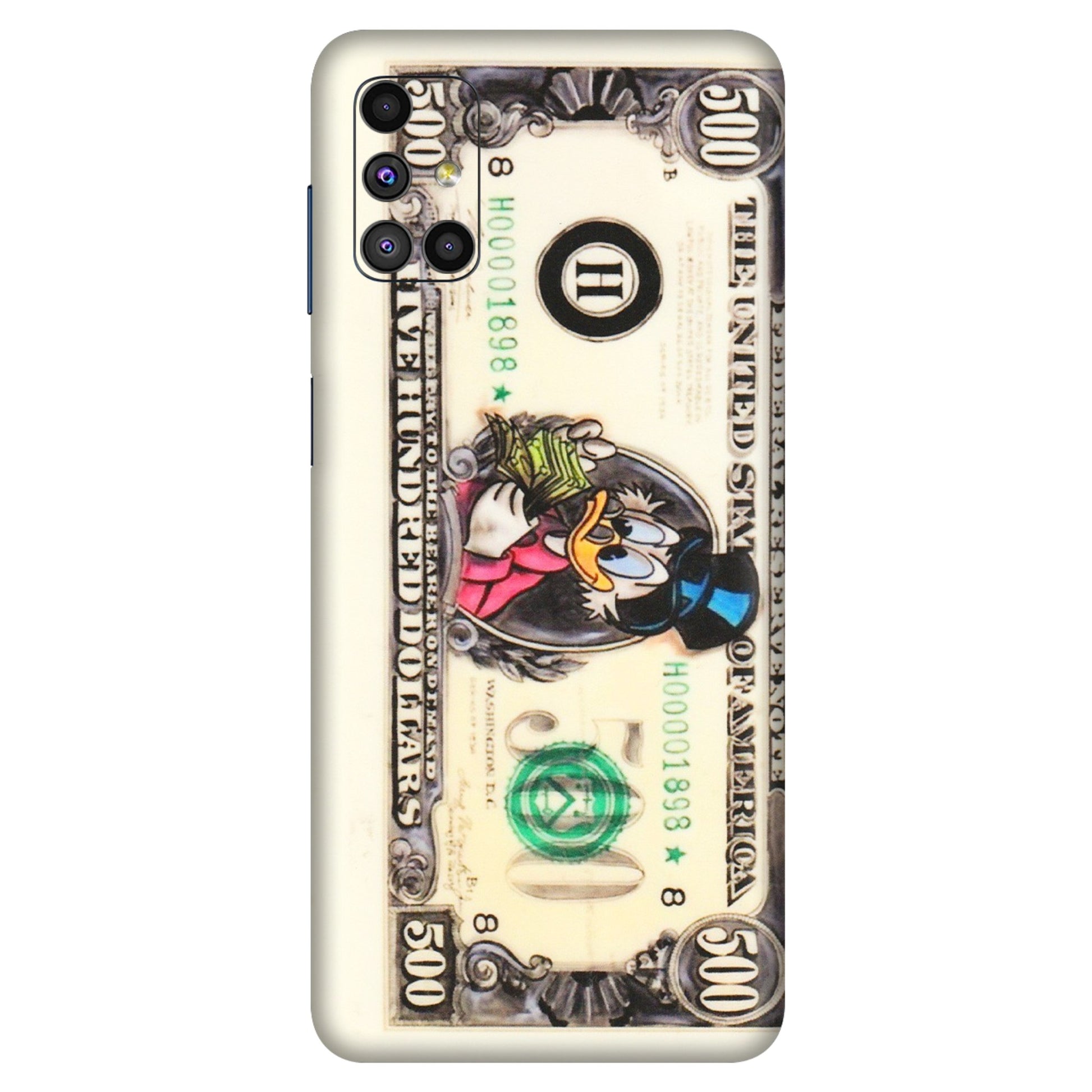 Samsung M/F/Note/Flip and C Phone Skins (All Models) - Five Hundred Dollar Duck - Transparent Finish (T-15) Samsung Galaxy M51