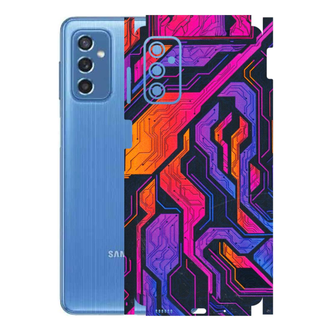 Samsung M/F/Note/Flip and C Phone Skins (All Models) - Tech Circuits Futuristic - 3D Embossed Finish (L-07) Samsung Galaxy M52 (5G)