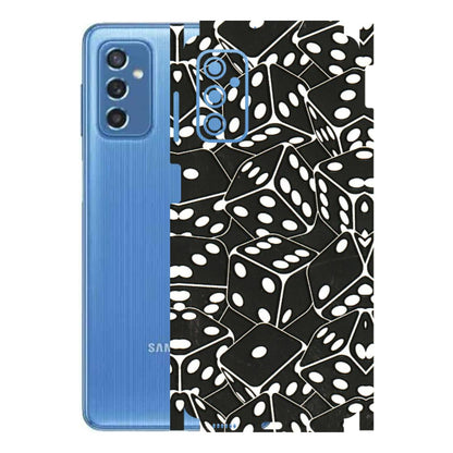 Samsung M/F/Note/Flip and C Phone Skins (All Models) - Big Black Dices - 3D Embossed Finish (L-106) Samsung Galaxy M52 (5G)