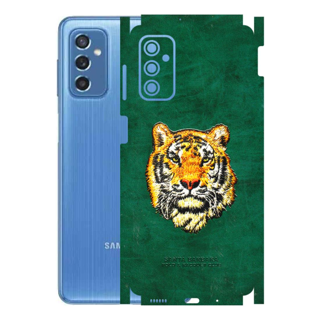Samsung M/F/Note/Flip and C Phone Skins (All Models) - Leather Feel Tiger - 3D Embossed Finish (L-111) Samsung Galaxy M52 (5G)