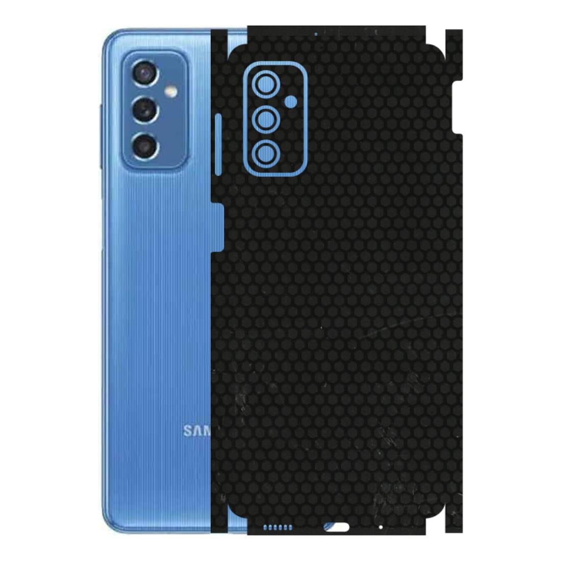 Samsung M/F/Note/Flip and C Phone Skins (All Models) - Black honeycomb - 3D Embossed Finish (L-114) Samsung Galaxy M52 (5G)