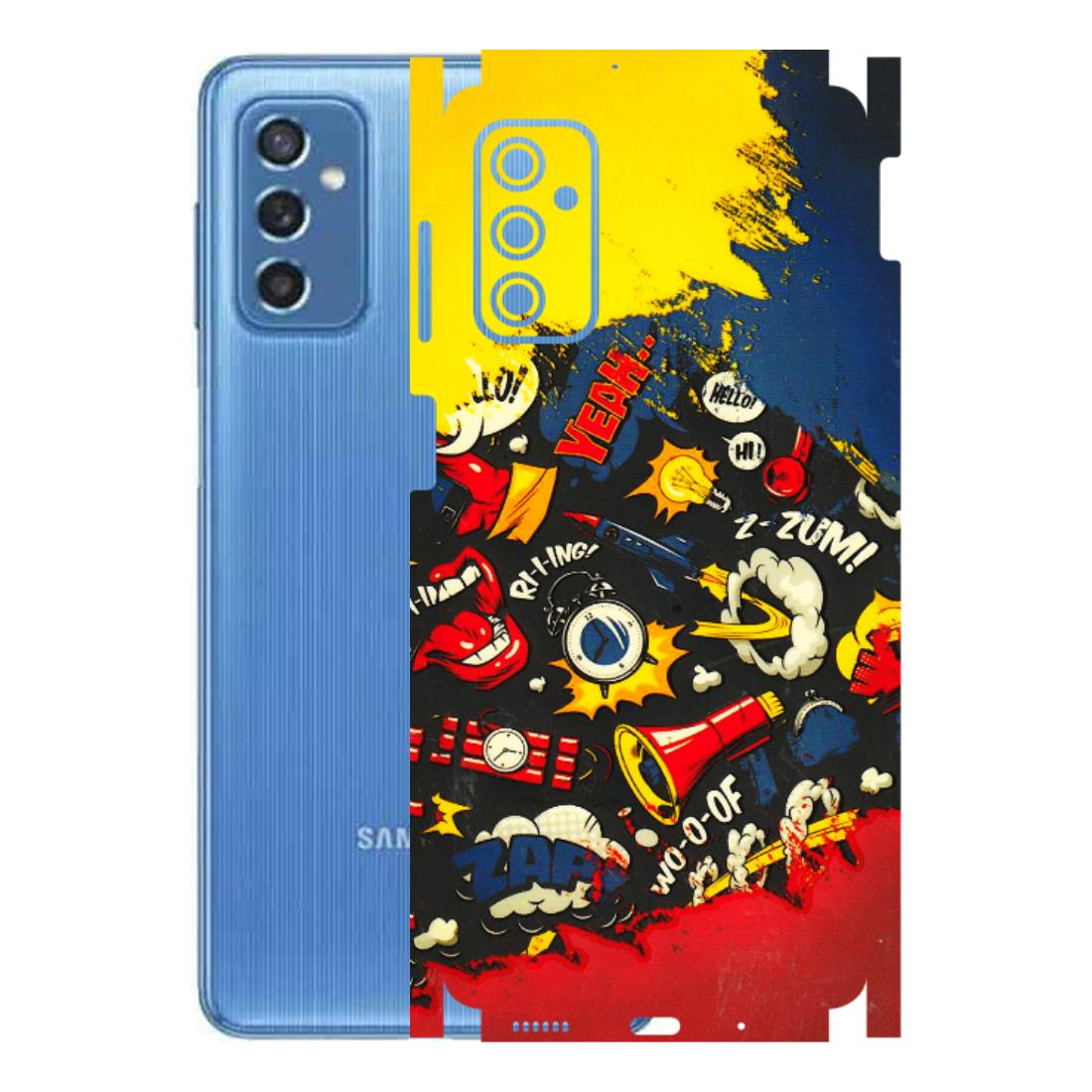 Samsung M/F/Note/Flip and C Phone Skins (All Models) - Pacific Doodle Art - 3D Embossed Finish (L-120) Samsung Galaxy M52 (5G)