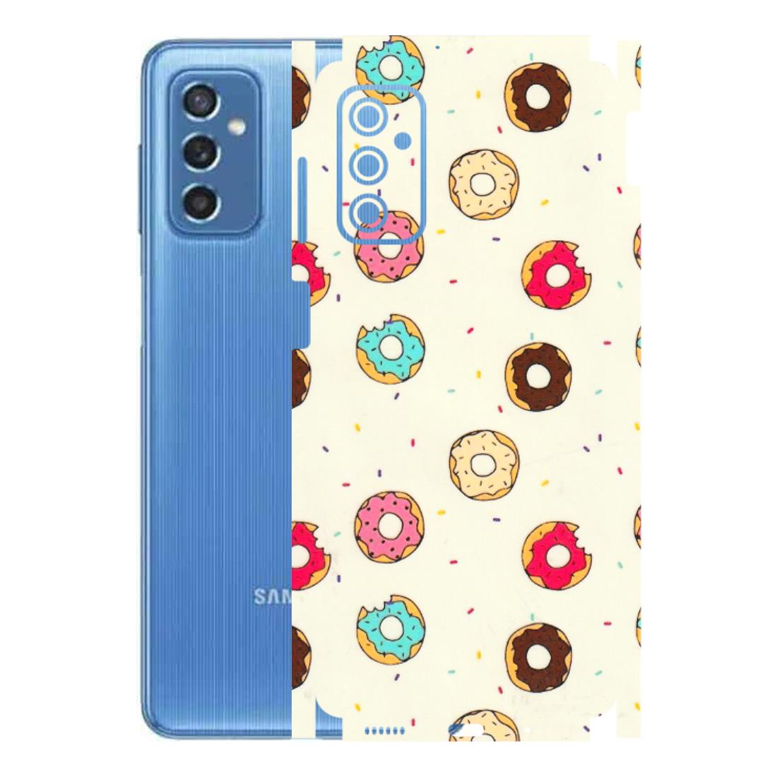 Samsung M/F/Note/Flip and C Phone Skins (All Models) - Mini Donuts Doodle Art - 3D Embossed Finish (L-122) Samsung Galaxy M52 (5G)