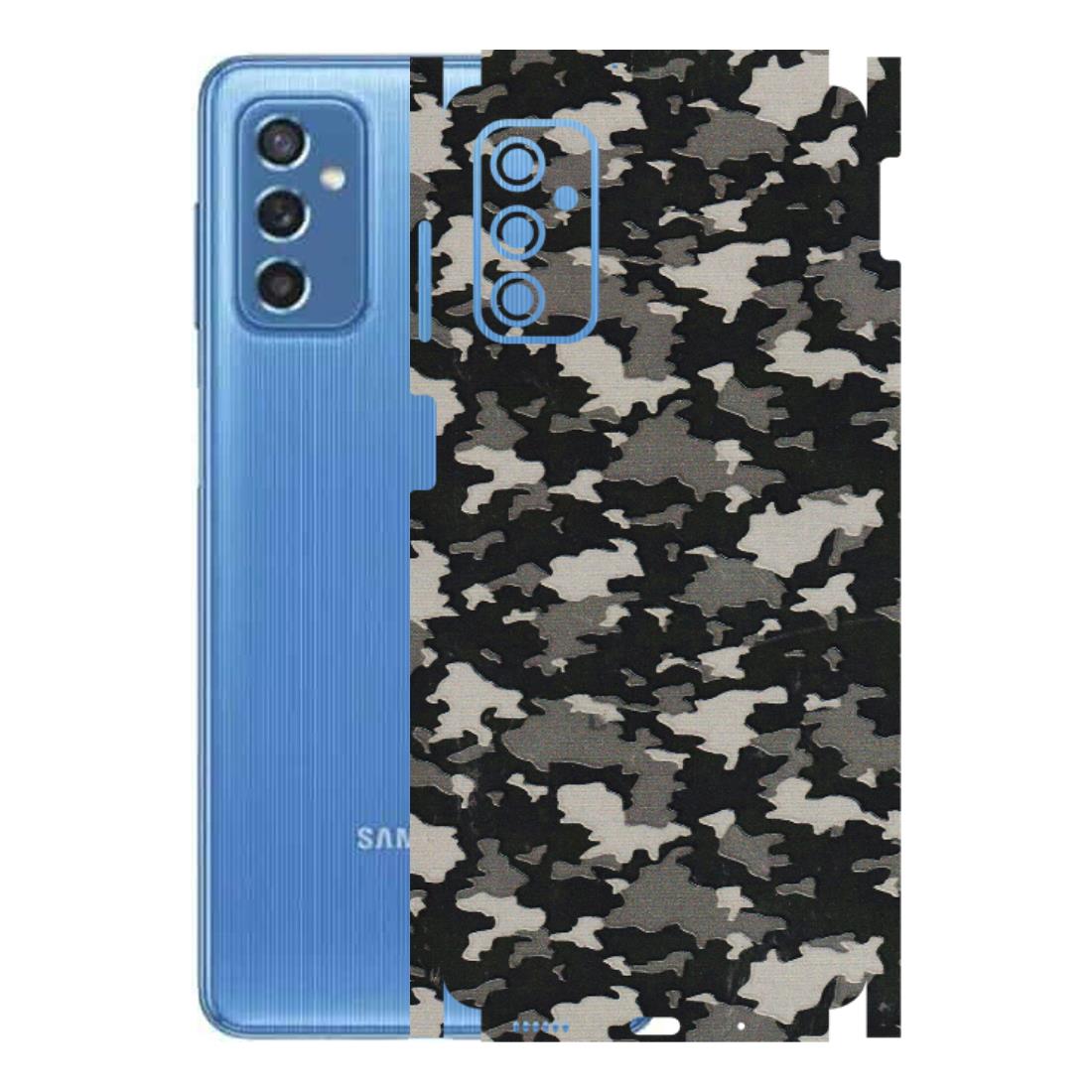 Samsung M/F/Note/Flip and C Phone Skins (All Models) - Black/Grey Camoflaunge - 3D Embossed Finish (L-142) Samsung Galaxy M52 (5G)