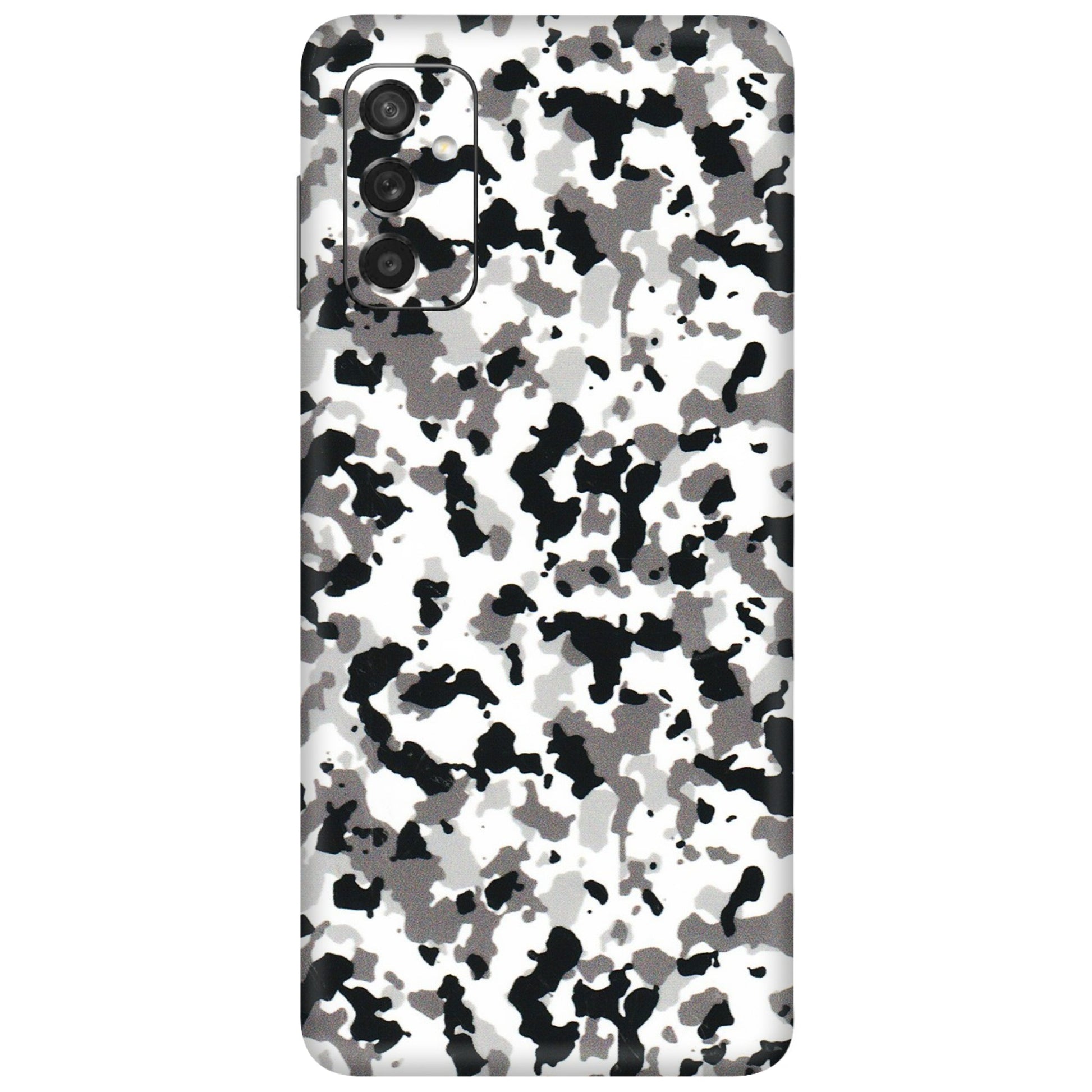 Samsung M/F/Note/Flip and C Phone Skins (All Models) - White Black Camouflage - 3D Embossed Finish (L-18) Samsung Galaxy M52 (5G)
