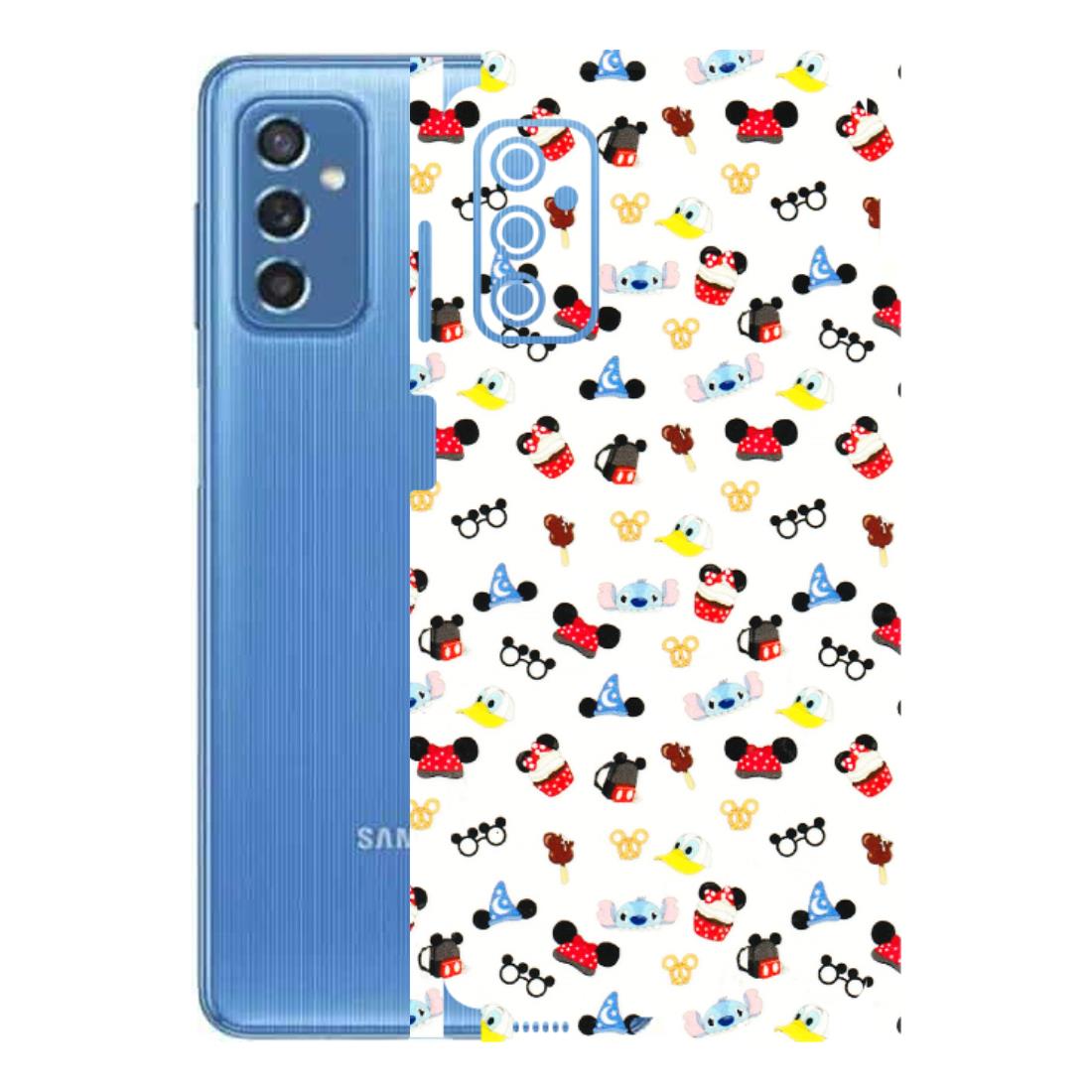 Samsung M/F/Note/Flip and C Phone Skins (All Models) - Minnie Mouse & Donald Doodles s - 3D Embossed Finish (L-194) Samsung Galaxy M52 (5G)