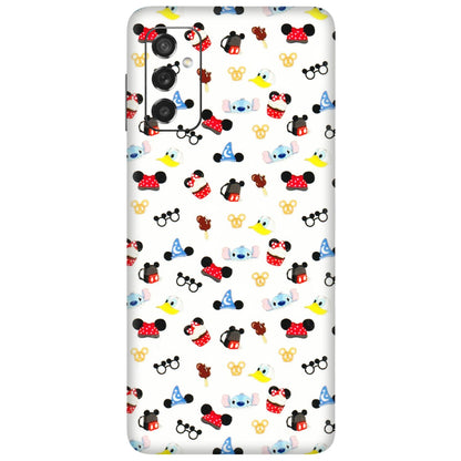 Samsung M/F/Note/Flip and C Phone Skins (All Models) - Minnie Mouse & Donald Doodles s - 3D Embossed Finish (L-194) Samsung Galaxy M52 (5G)