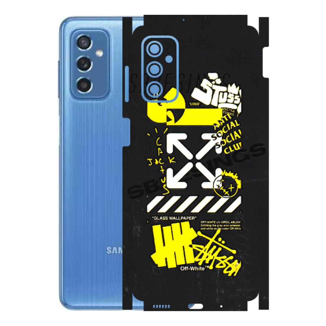 Samsung M/F/Note/Flip and C Phone Skins (All Models) - Anti Social Graffiti - 3D Embossed Finish (L-198) Samsung Galaxy M52 (5G)