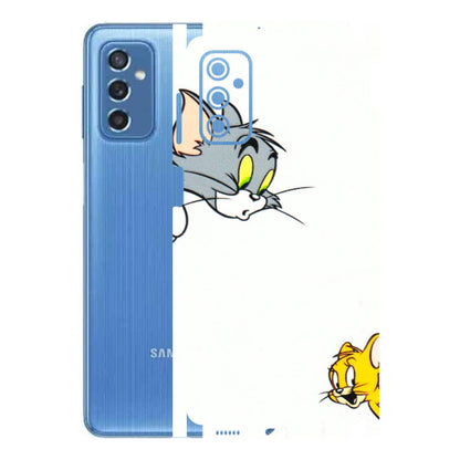 Samsung M/F/Note/Flip and C Phone Skins (All Models) - Cute Tom And Jerry - 3D Embossed Finish (L-220) Samsung Galaxy M52 (5G)
