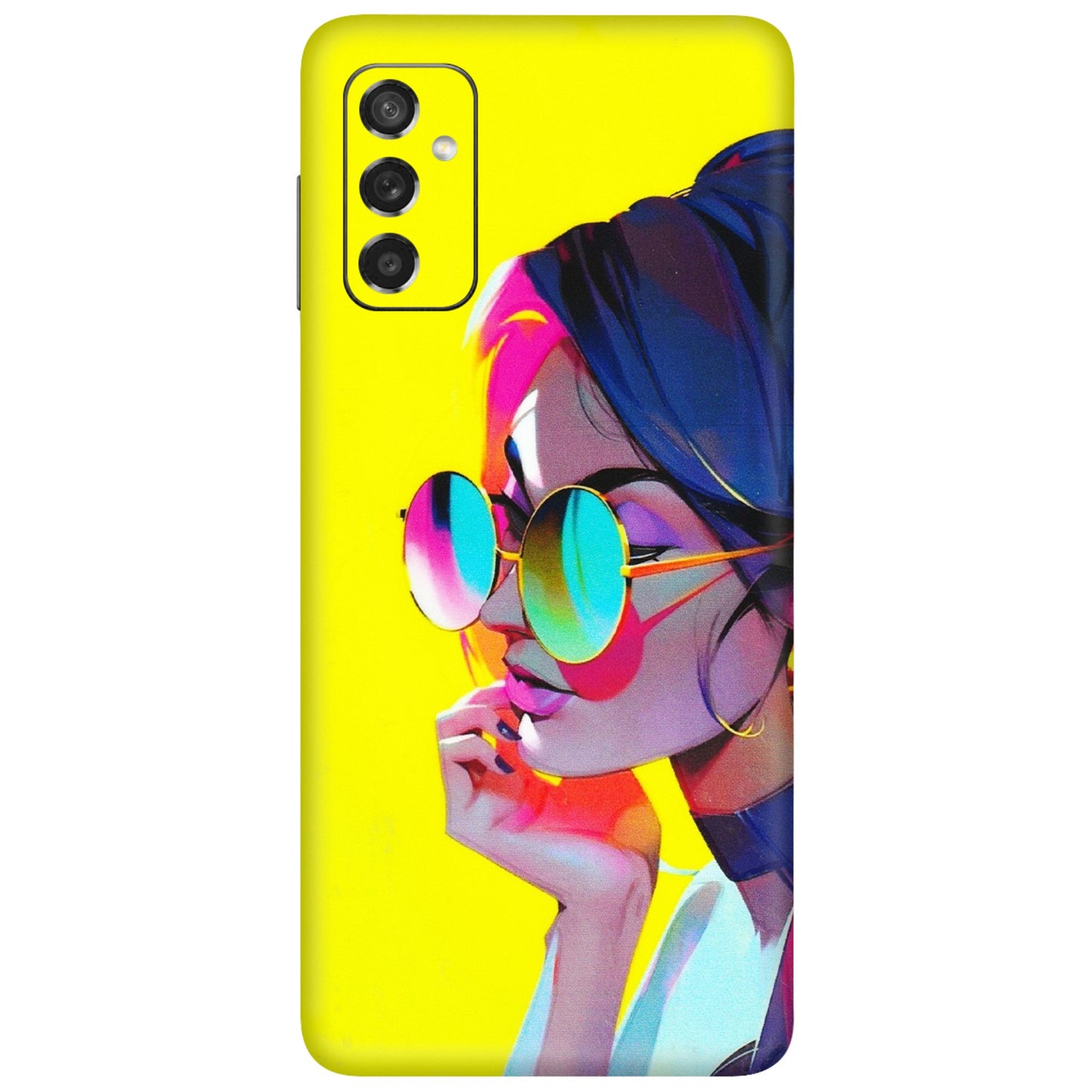 Samsung M/F/Note/Flip and C Phone Skins (All Models) - Bold Stylish Girl - 3D Embossed Finish (L-222) Samsung Galaxy M52 (5G)