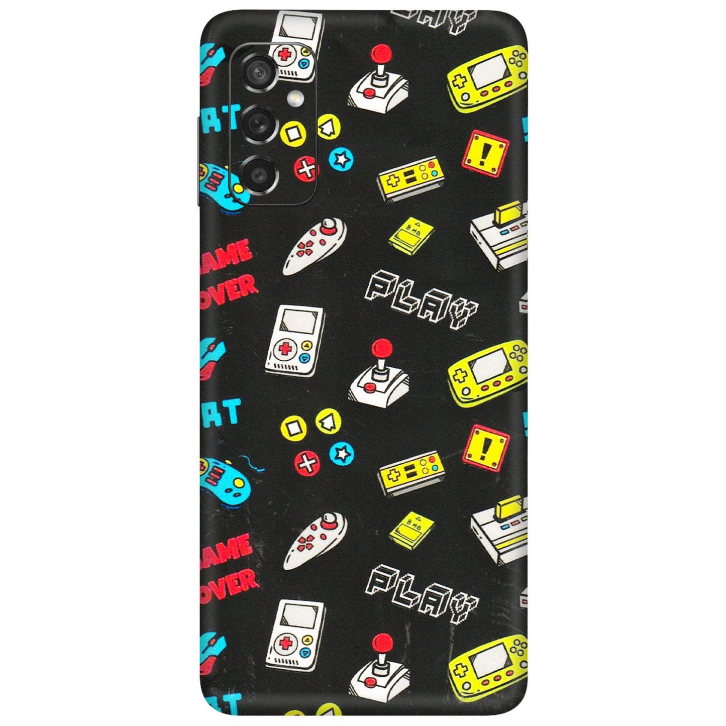 Samsung M/F/Note/Flip and C Phone Skins (All Models) - Gaming Doodles - 3D Embossed Finish (L-224) Samsung Galaxy M52 (5G)