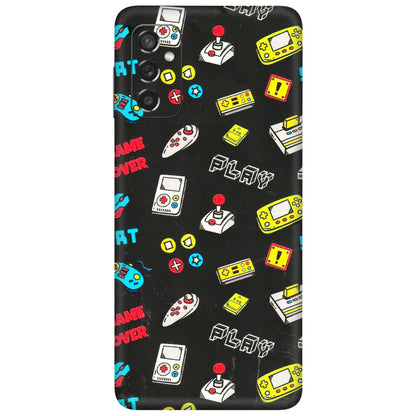 Samsung M/F/Note/Flip and C Phone Skins (All Models) - Gaming Doodles - 3D Embossed Finish (L-224) Samsung Galaxy M52 (5G)