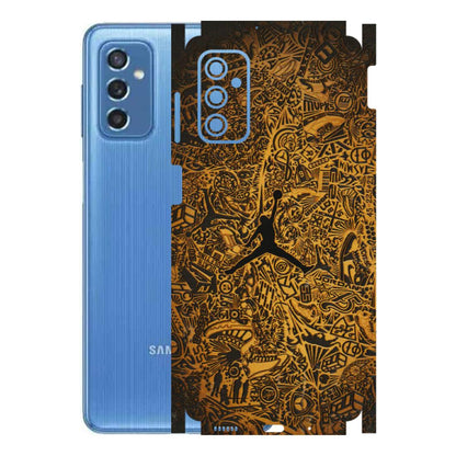 Samsung M/F/Note/Flip and C Phone Skins (All Models) - Premium Gold Basketball Player - 3D Embossed Finish (L-236) Samsung Galaxy M52 (5G)