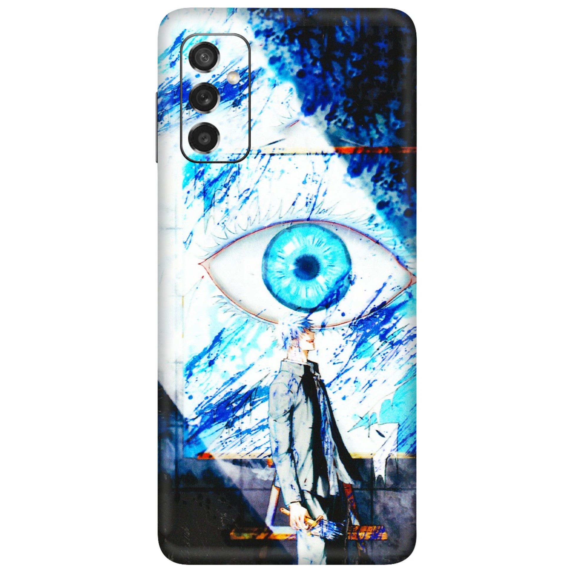 Samsung M/F/Note/Flip and C Phone Skins (All Models) - Gojo Satoru evil eye - 3D Embossed Finish (L-239) Samsung Galaxy M52 (5G)