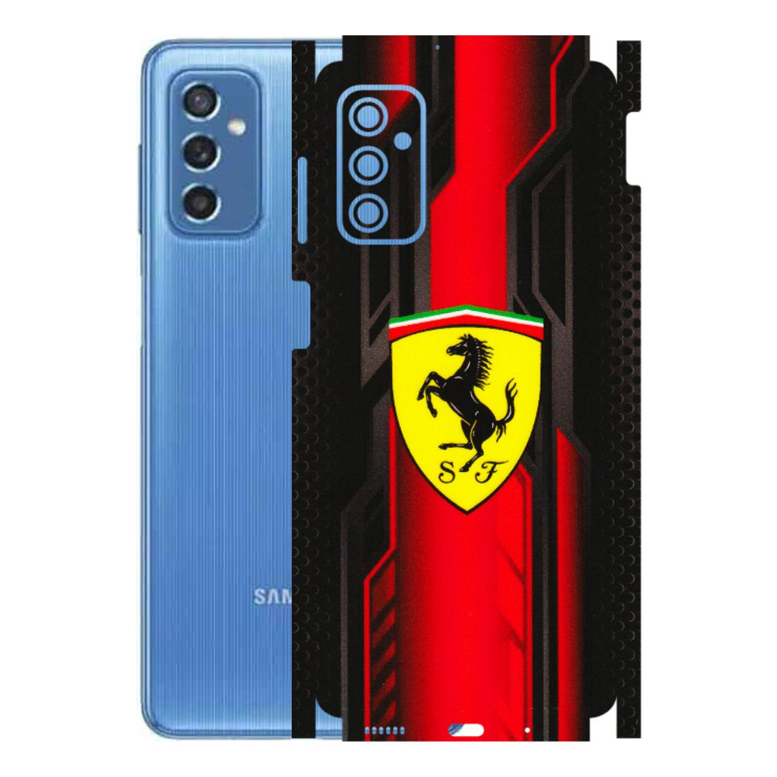 Samsung M/F/Note/Flip and C Phone Skins (All Models) - Black Ferrari Logo - 3D Embossed Finish (L-253) Samsung Galaxy M52 (5G)
