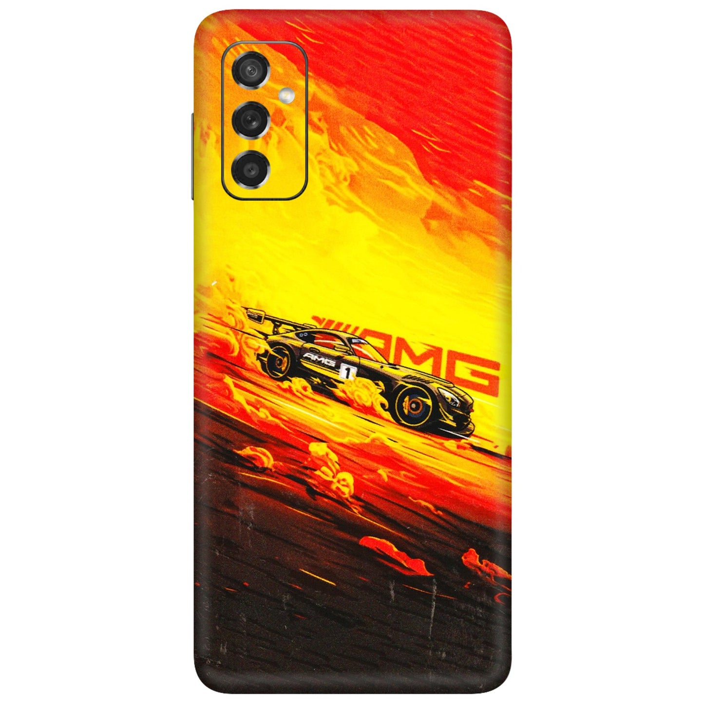 Samsung M/F/Note/Flip and C Phone Skins (All Models) - AMG Car Speed Cover - 3D Embossed Finish (L-256) Samsung Galaxy M52 (5G)