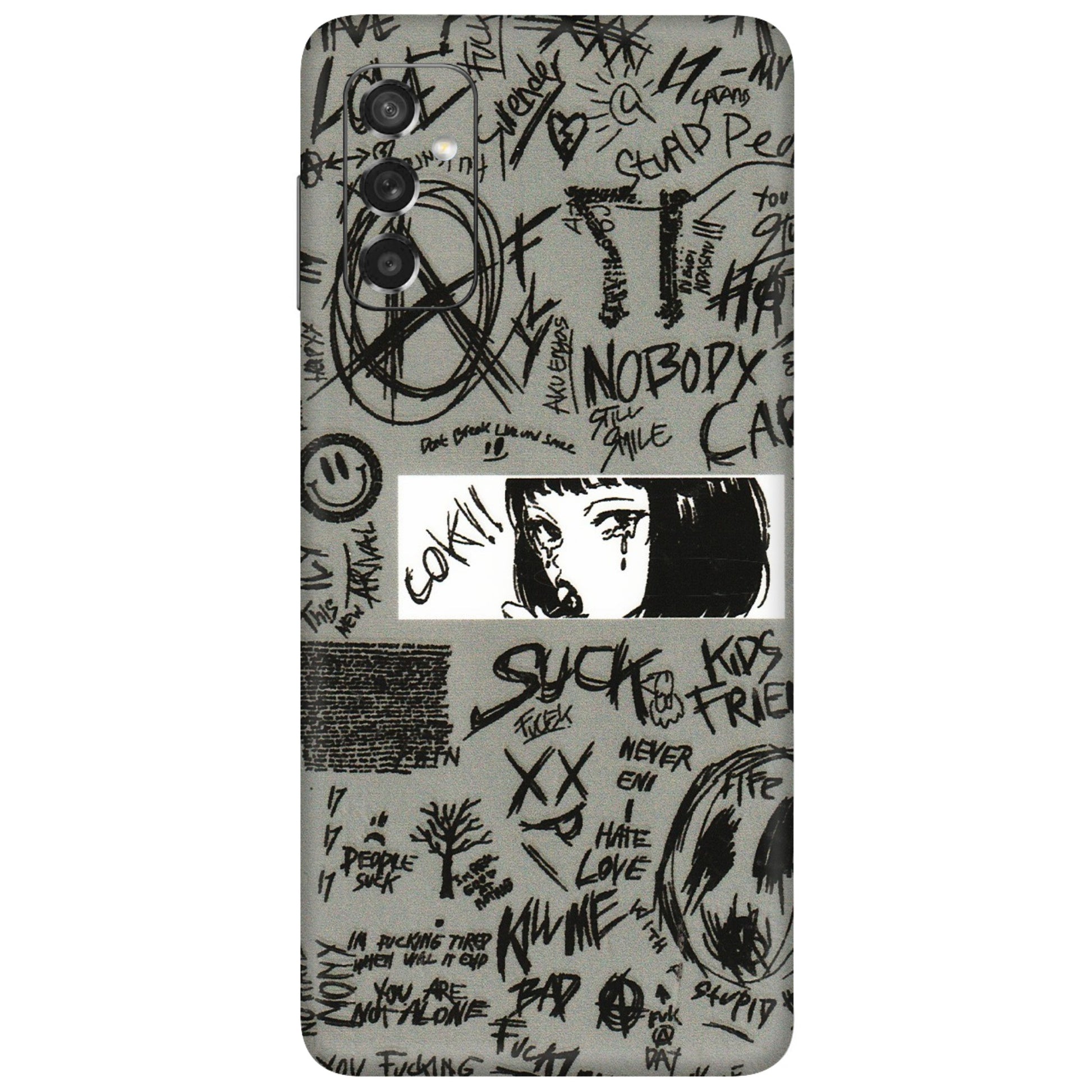 Samsung M/F/Note/Flip and C Phone Skins (All Models) - Never Have Love Anime - 3D Embossed Finish (L-260) Samsung Galaxy M52 (5G)