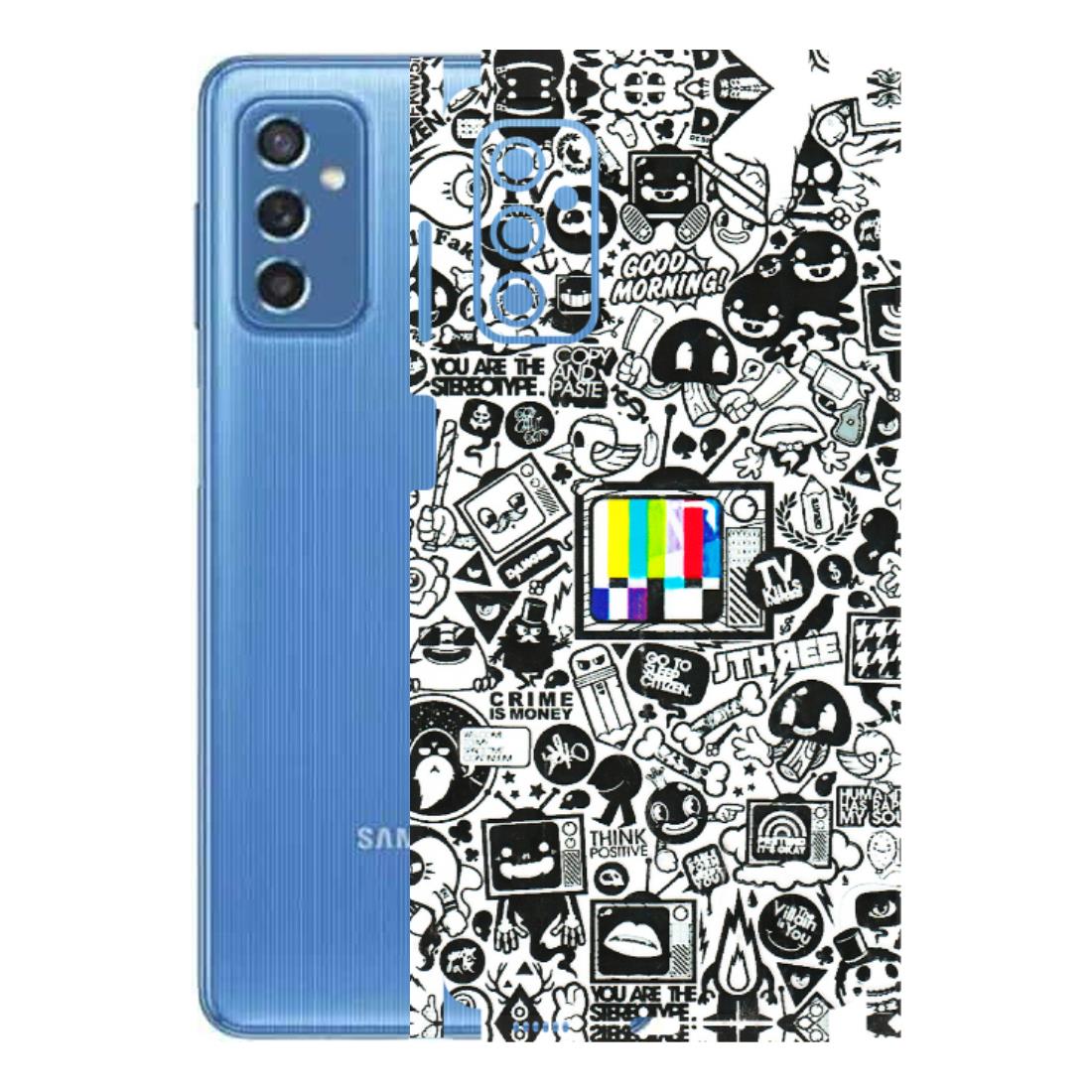 Samsung M/F/Note/Flip and C Phone Skins (All Models) - Doodles Positive Art - 3D Embossed Finish (L-263) Samsung Galaxy M52 (5G)