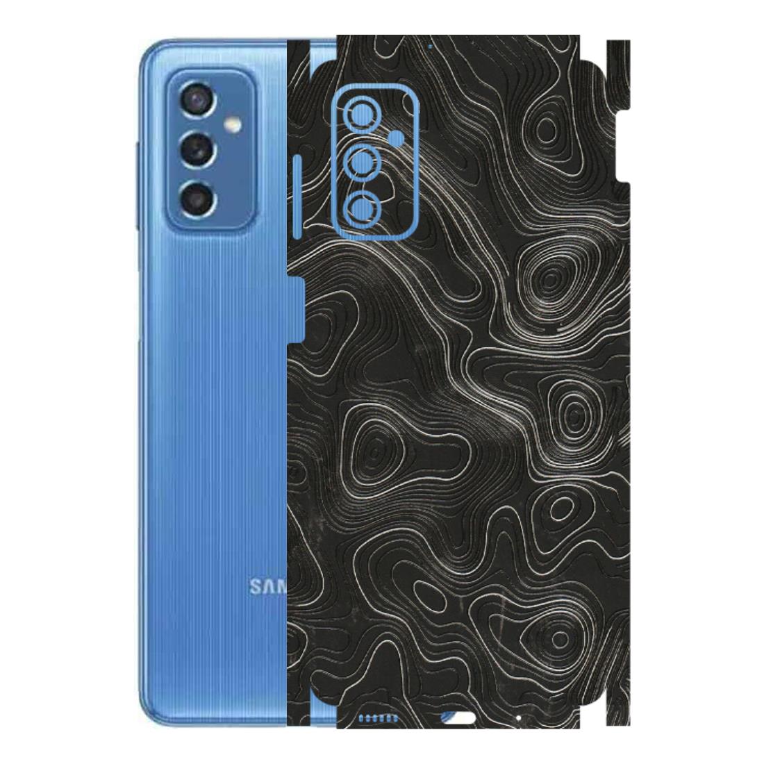 Samsung M/F/Note/Flip and C Phone Skins (All Models) - Abstract White Line Map - 3D Embossed Finish (L-269) Samsung Galaxy M52 (5G)