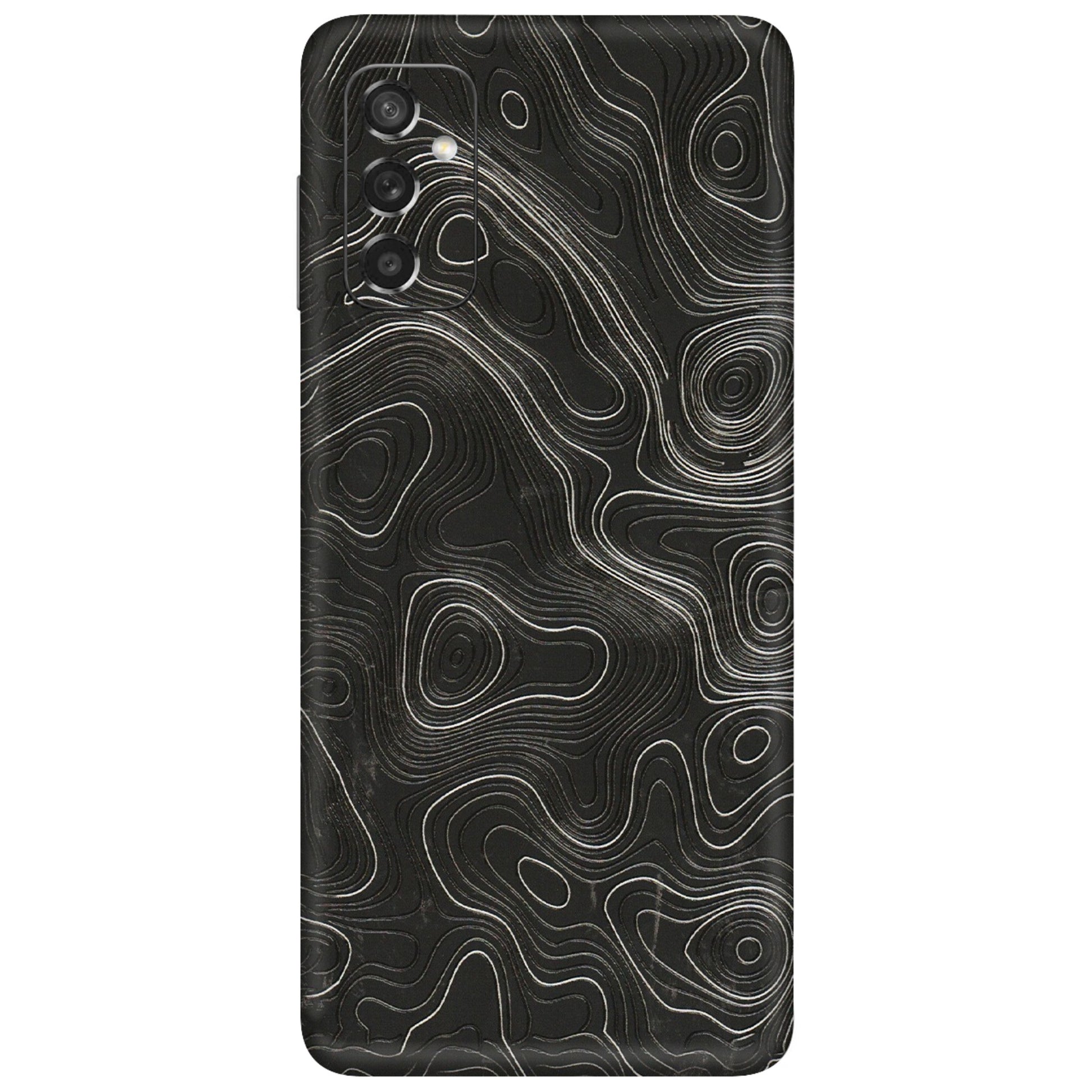 Samsung M/F/Note/Flip and C Phone Skins (All Models) - Abstract White Line Map - 3D Embossed Finish (L-269) Samsung Galaxy M52 (5G)