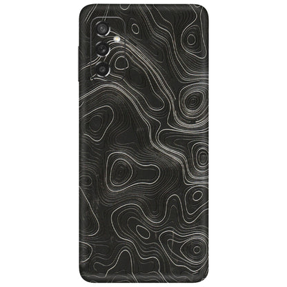 Samsung M/F/Note/Flip and C Phone Skins (All Models) - Abstract White Line Map - 3D Embossed Finish (L-269) Samsung Galaxy M52 (5G)