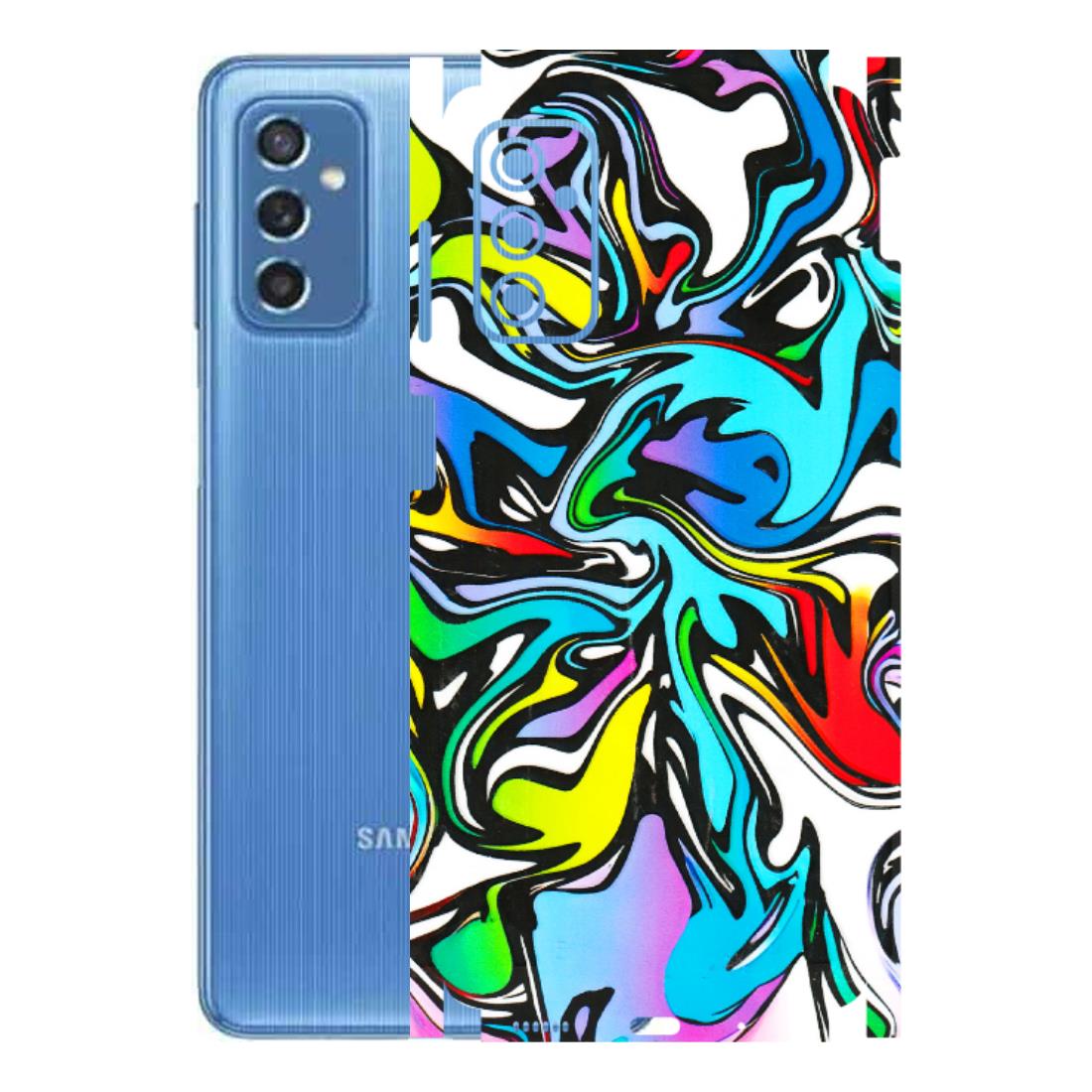 Samsung M/F/Note/Flip and C Phone Skins (All Models) - Abstract Colour Paints - 3D Embossed Finish (L-271) Samsung Galaxy M52 (5G)
