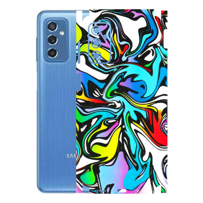Samsung M/F/Note/Flip and C Phone Skins (All Models) - Abstract Colour Paints - 3D Embossed Finish (L-271) Samsung Galaxy M52 (5G)