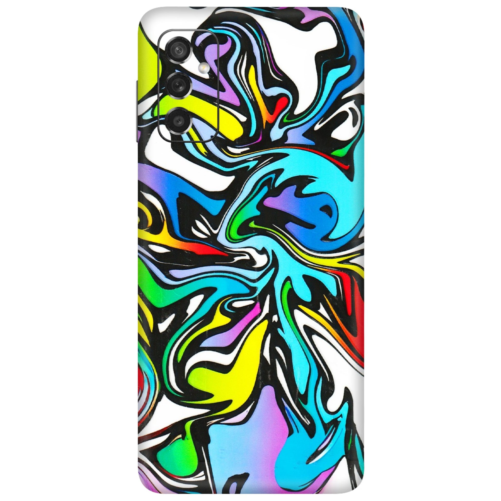Samsung M/F/Note/Flip and C Phone Skins (All Models) - Abstract Colour Paints - 3D Embossed Finish (L-271) Samsung Galaxy M52 (5G)