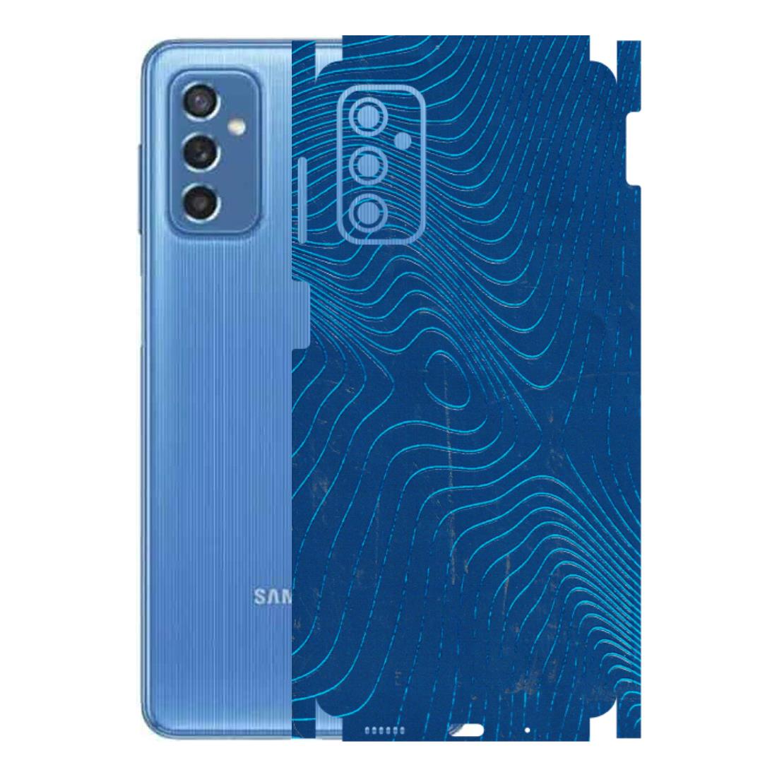 Samsung M/F/Note/Flip and C Phone Skins (All Models) - Abstract Blue Line Map - 3D Embossed Finish (L-272) Samsung Galaxy M52 (5G)