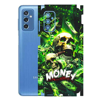 Samsung M/F/Note/Flip and C Phone Skins (All Models) - Skull Money - 3D Embossed Finish (L-303) Samsung Galaxy M52 (5G)