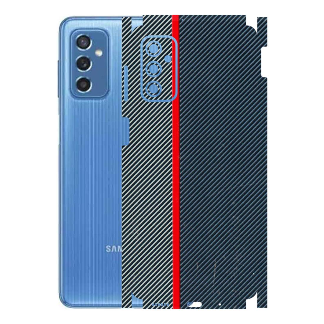 Samsung M/F/Note/Flip and C Phone Skins (All Models) - Blue Sober Lines - 3D Embossed Finish (L-305) Samsung Galaxy M52 (5G)