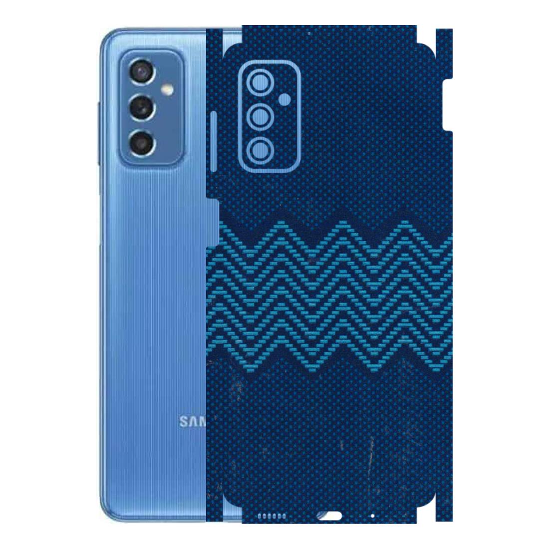 Samsung M/F/Note/Flip and C Phone Skins (All Models) - Blue Sober Waves - 3D Embossed Finish (L-306) Samsung Galaxy M52 (5G)
