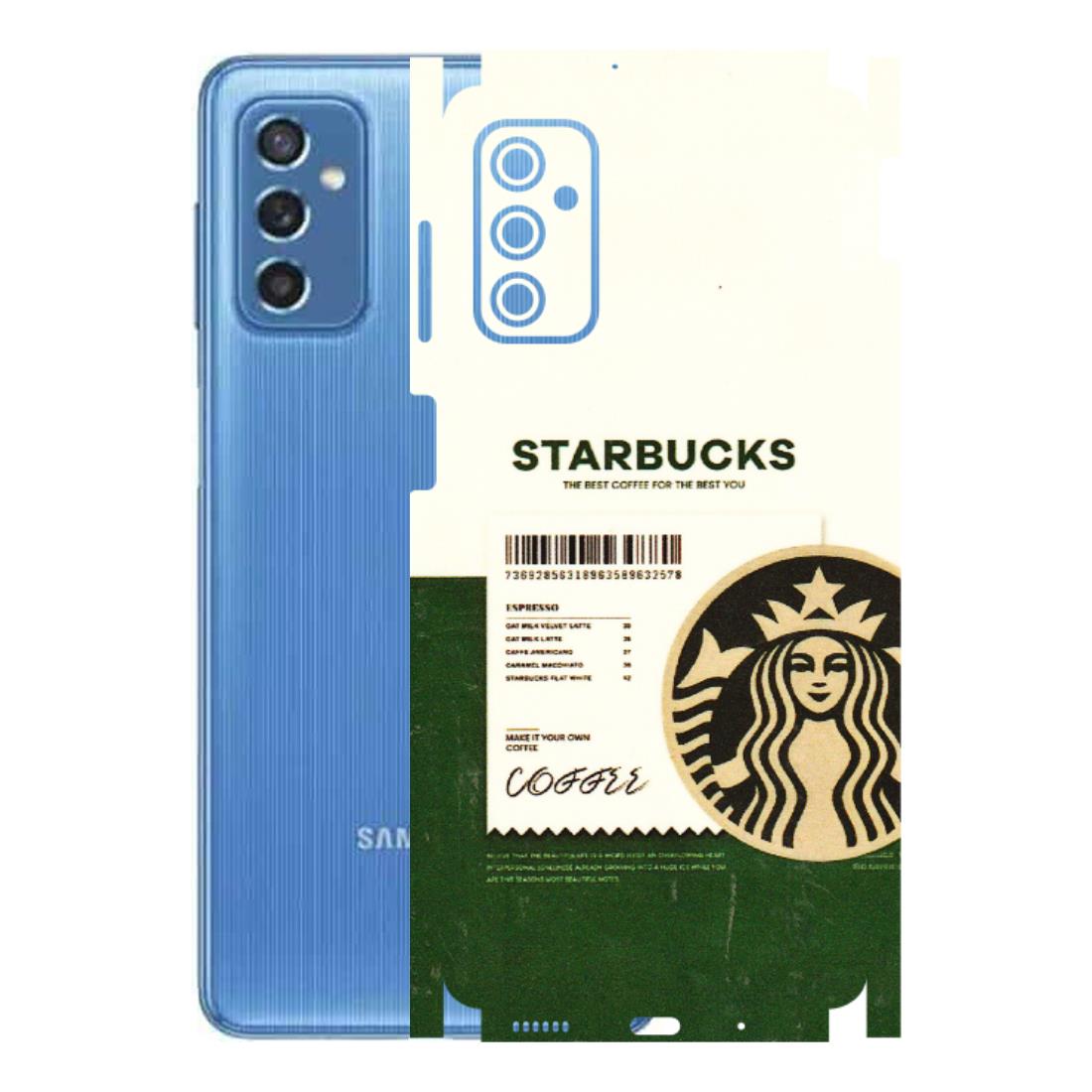 Samsung M/F/Note/Flip and C Phone Skins (All Models) - Starbucks Barcode - 3D Embossed Finish (L-308) Samsung Galaxy M52 (5G)