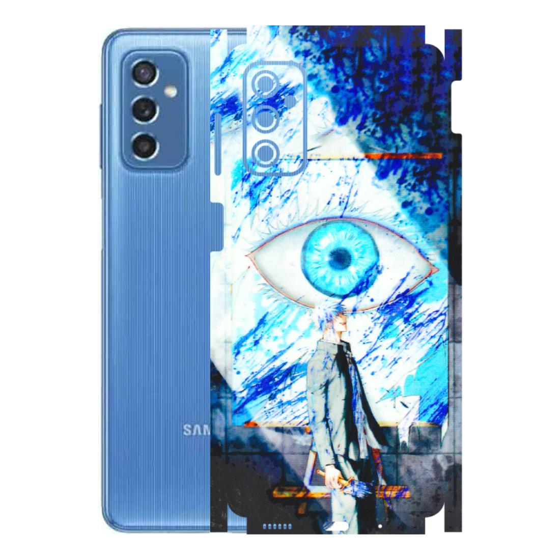 Samsung M/F/Note/Flip and C Phone Skins (All Models) - Anime Sea Blue Eye - 3D Embossed Finish (L-318) Samsung Galaxy M52 (5G)
