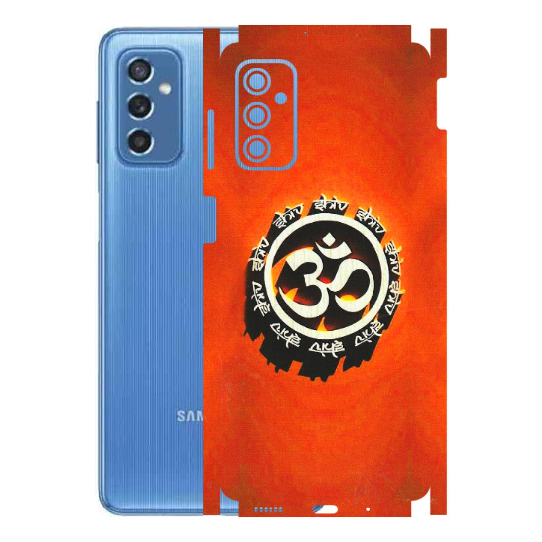 Samsung M/F/Note/Flip and C Phone Skins (All Models) - Aum Shiv Orange - 3D Embossed Finish (L-32) Samsung Galaxy M52 (5G)