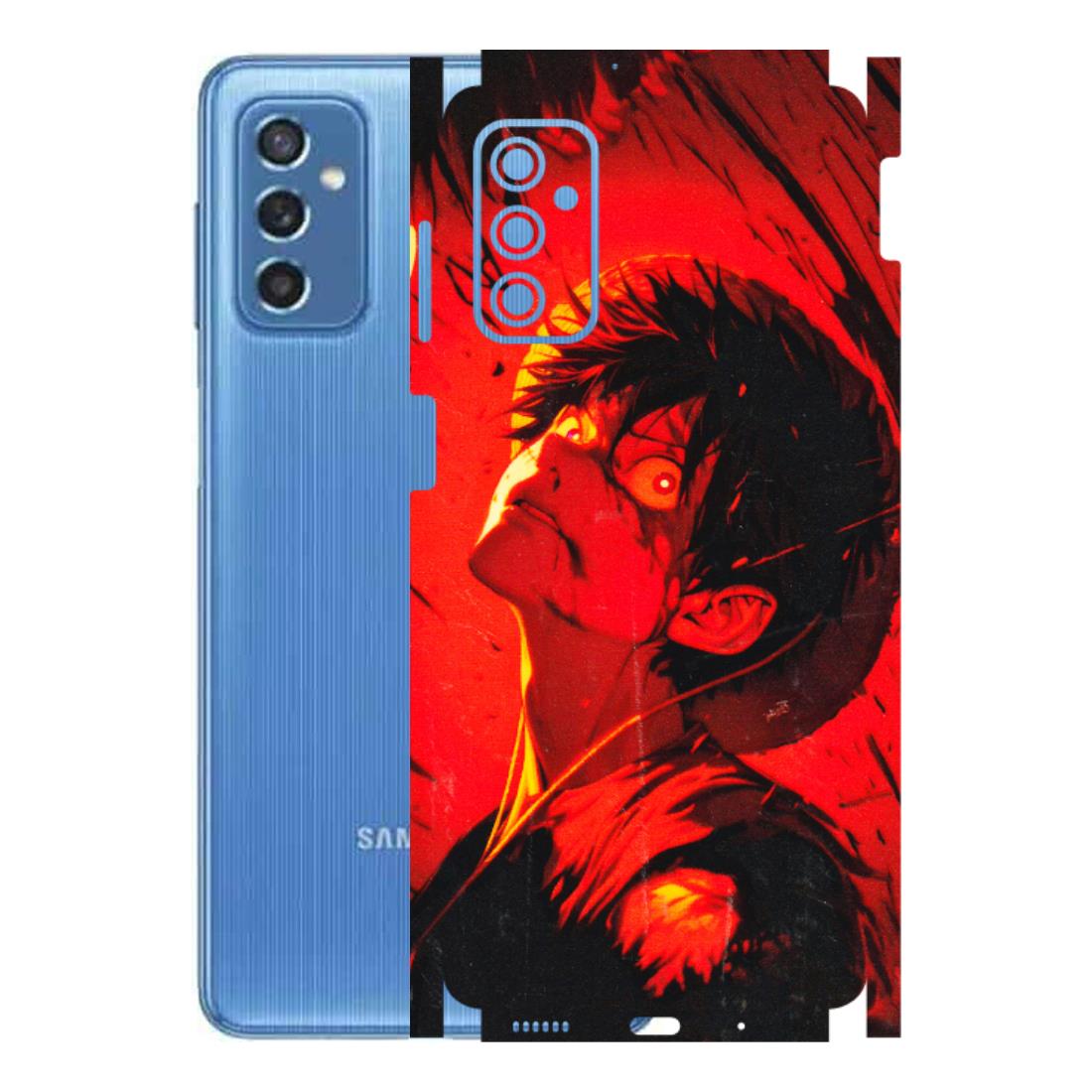Samsung M/F/Note/Flip and C Phone Skins (All Models) - D.Luffy Power Up One Piece Anime - 3D Embossed Finish (L-326) Samsung Galaxy M52 (5G)