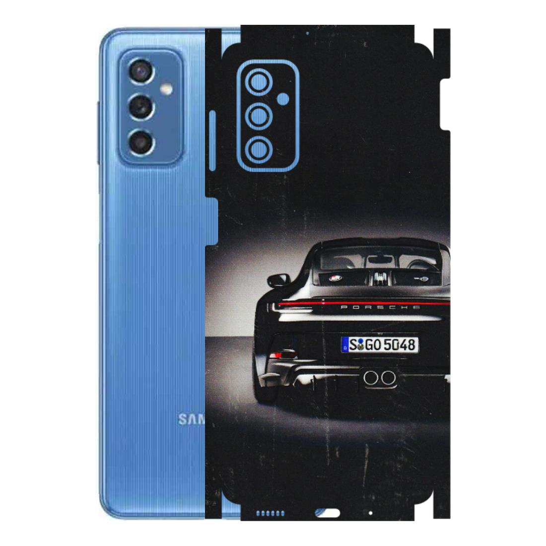 Samsung M/F/Note/Flip and C Phone Skins (All Models) - New Black Porsche GT3 - 3D Embossed Finish (L-327) Samsung Galaxy M52 (5G)