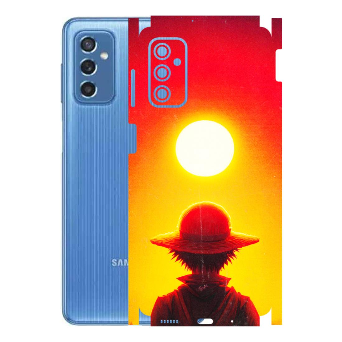 Samsung M/F/Note/Flip and C Phone Skins (All Models) - Cool Sunset With Monkey D.Luffy Anime - 3D Embossed Finish (L-329) Samsung Galaxy M52 (5G)