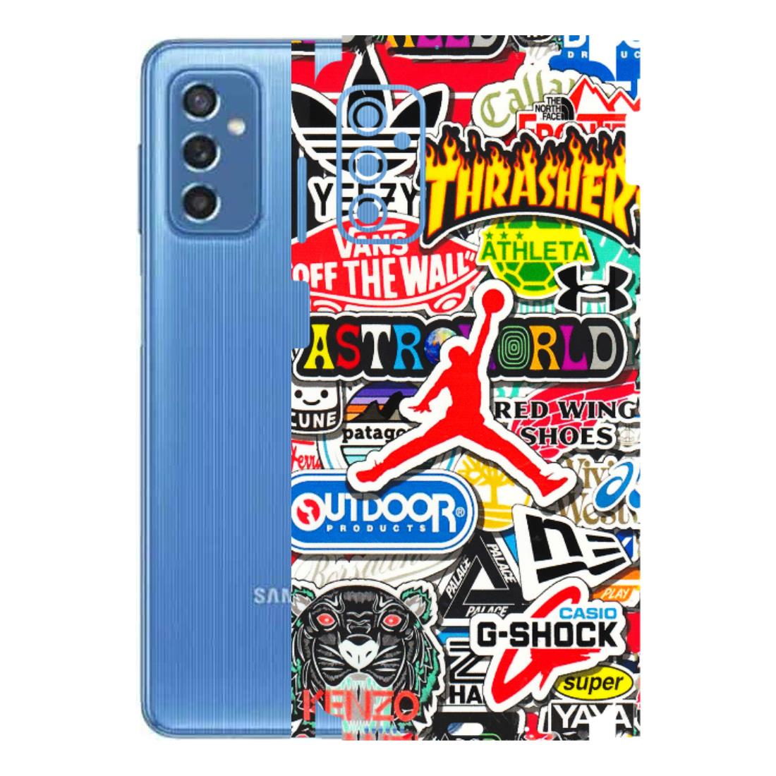 Samsung M/F/Note/Flip and C Phone Skins (All Models) - Multi Brands Sticker Graffiti - 3D Embossed Finish (L-37) Samsung Galaxy M52 (5G)
