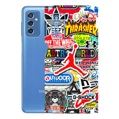 Samsung M/F/Note/Flip and C Phone Skins (All Models) - Multi Brands Sticker Graffiti - 3D Embossed Finish (L-37) Samsung Galaxy M52 (5G)