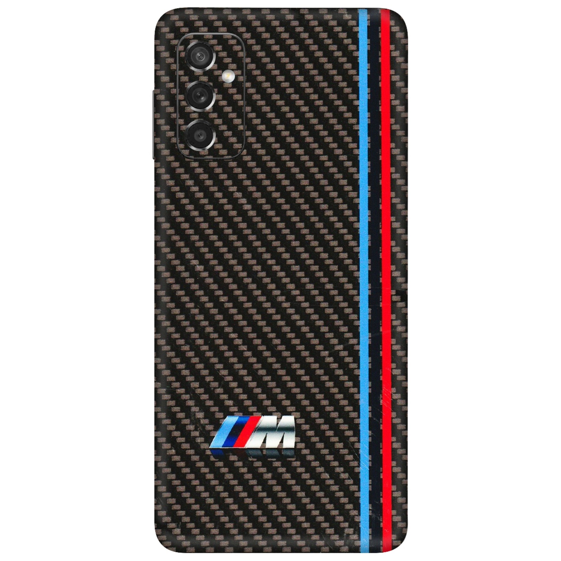 Samsung M/F/Note/Flip and C Phone Skins (All Models) - BM Carbon Fiber Feels - 3D Embossed Finish (L-38) Samsung Galaxy M52 (5G)