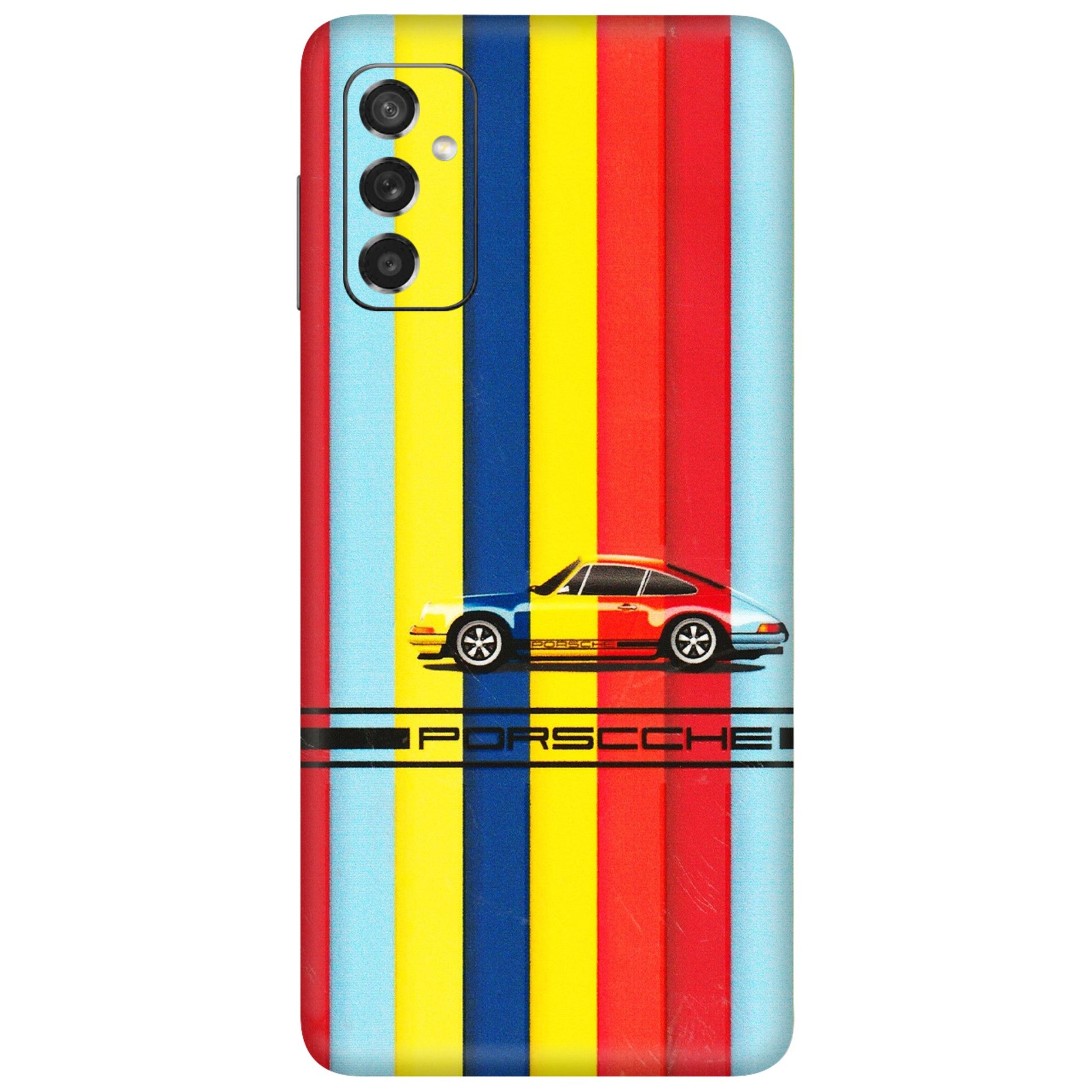 Samsung M/F/Note/Flip and C Phone Skins (All Models) - Multicolour Porche - 3D Embossed Finish (L-39) Samsung Galaxy M52 (5G)