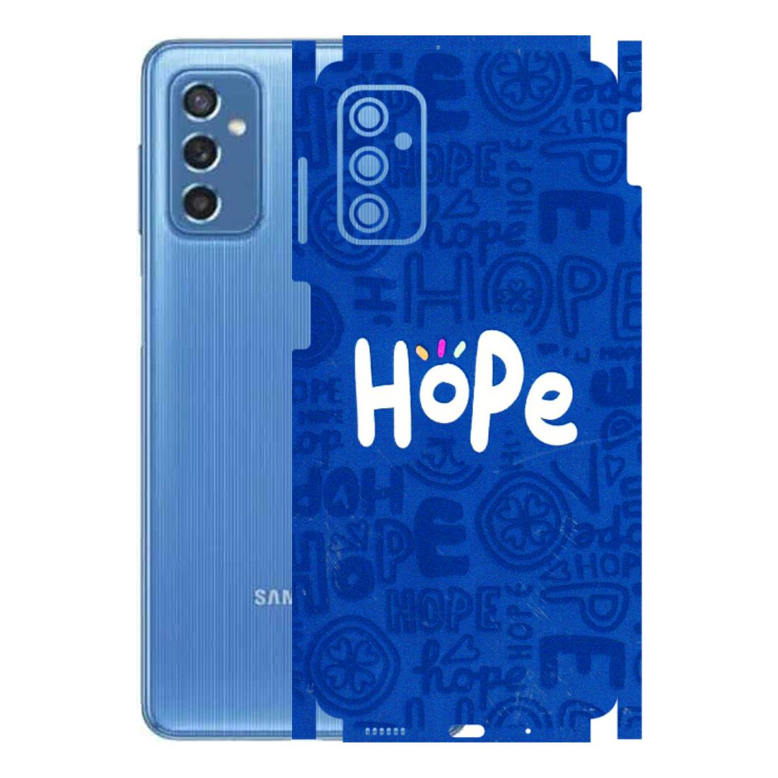 Samsung M/F/Note/Flip and C Phone Skins (All Models) - Hope Doodles Blue - 3D Embossed Finish (L-43) Samsung Galaxy M52 (5G)