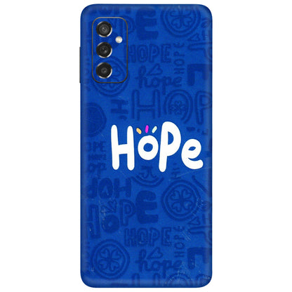 Samsung M/F/Note/Flip and C Phone Skins (All Models) - Hope Doodles Blue - 3D Embossed Finish (L-43) Samsung Galaxy M52 (5G)