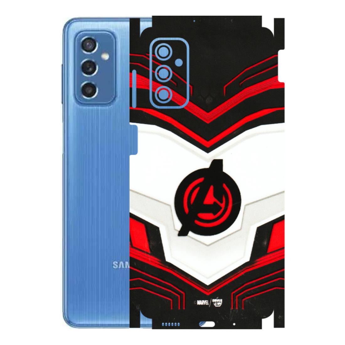Samsung M/F/Note/Flip and C Phone Skins (All Models) - Avengers Logo - 3D Embossed Finish (L-55) Samsung Galaxy M52 (5G)