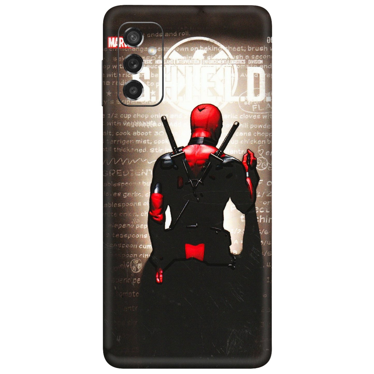 Samsung M/F/Note/Flip and C Phone Skins (All Models) - Deadpool - 3D Embossed Finish (L-56) Samsung Galaxy M52 (5G)